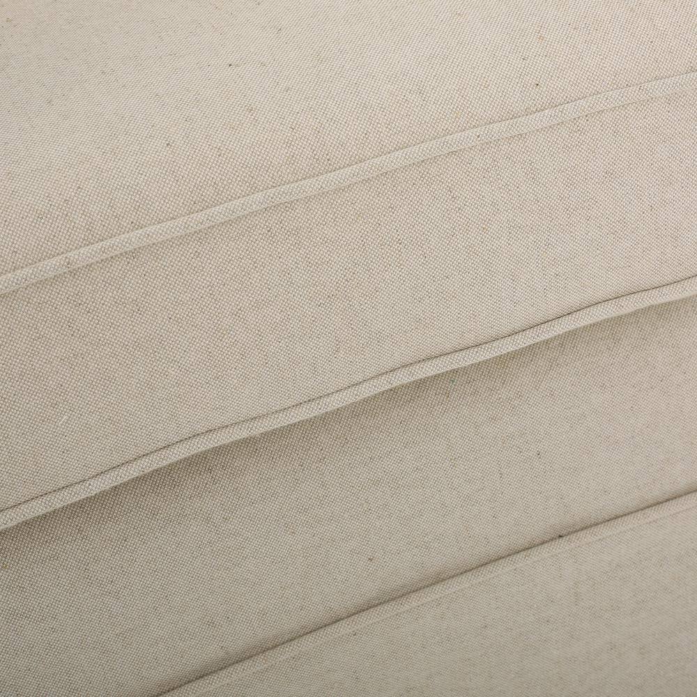 Beige Fabric Swivel Accent Chair with Flared Arms