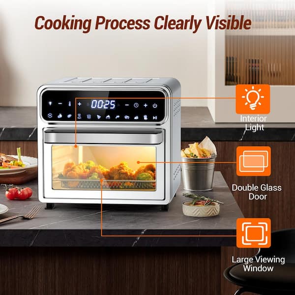 SOZT 12.7Qt. Stainless Steel Multi-Function Digital Air