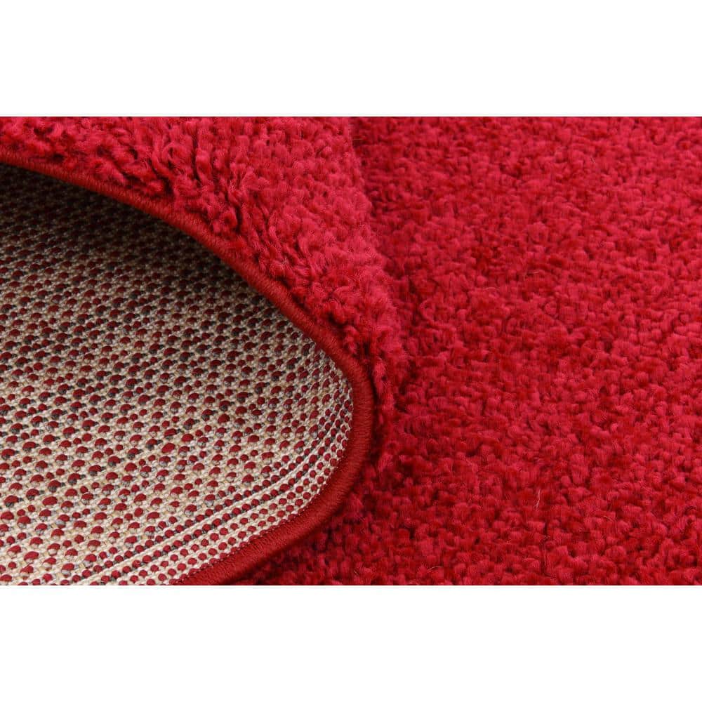 Calabasas Plush Red Shag Rug, 8' x 10', Kid-Friendly and Stain-Resistant