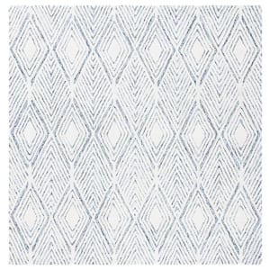 Abstract Ivory/Charcoal 6 ft. x 6 ft. Arrow Diamond Square Area Rug