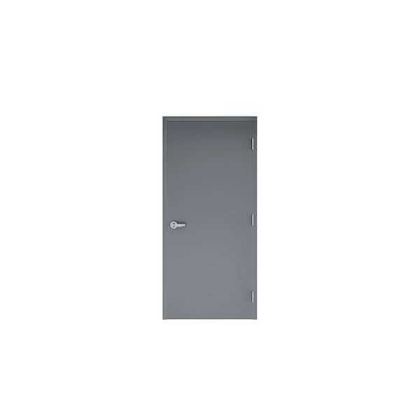 Flush Doors Series 36 in. x 80 in. Right-Handed Stainless Steel Finish Metal Commercial Door Kit w/ Frame and Hardware