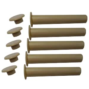 1/2 in. x 4 in. Sleeve and Cap in Tan for Pool Fence DIY by Life Saver (5-Pack)