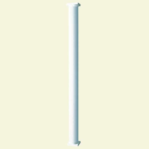 AFCO 8 ft. x 6 in. Aluminum Round Column with Cap and Base