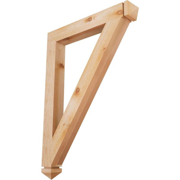 Ekena Millwork 4 in. x 44 in. x 32 in. Western Red Cedar Traditional Arts and Crafts Rough Sawn