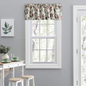 Madison Floral 15 in. L Polyester/Cotton Tailored Valance in Brick