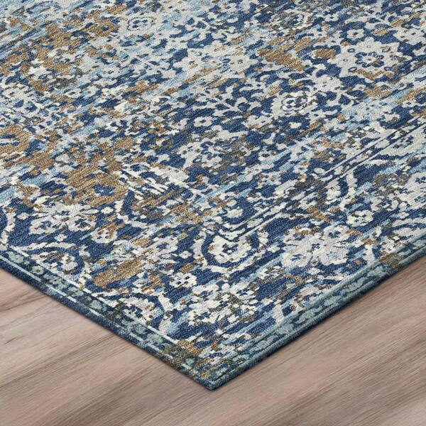 Chantille Machine Washable Indoor/Outdoor Abstract ACN2931 Navy 5 ft. x 7 ft. 6 in. Area Rug