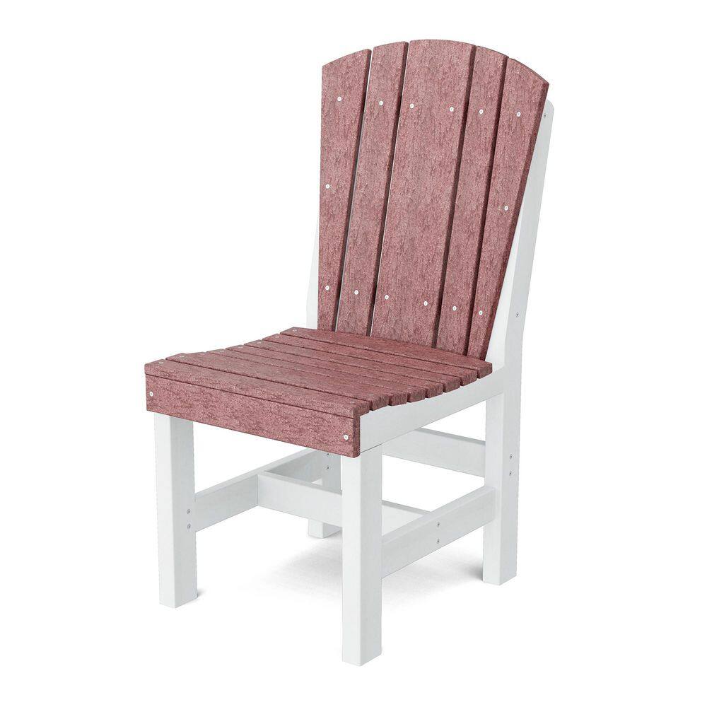 Heritage Cherrywood and White HDPE Plastic Outdoor Dining Side Chair price history on PriceWatchPro
