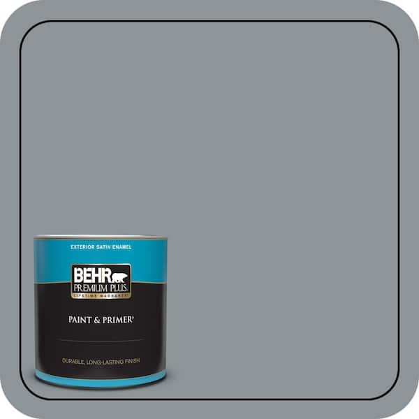 BEHR PREMIUM PLUS 1 qt. #N450-4 Moonquake Satin Enamel Exterior Paint & Primer