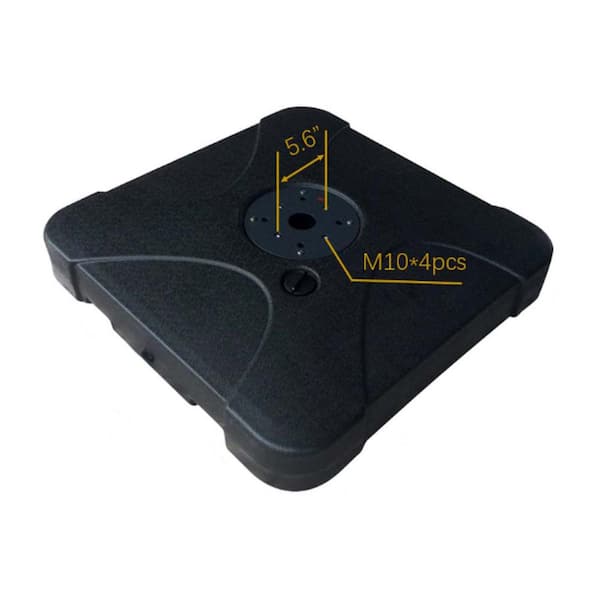 Tunearary 22.71 lbs. Plastic Free Standing Patio Umbrella Base in Black