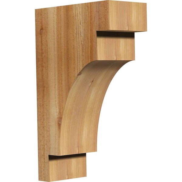 Ekena Millwork 6 in. x 12 in. x 20 in. Western Red Cedar Mediterranean Rough Sawn Corbel