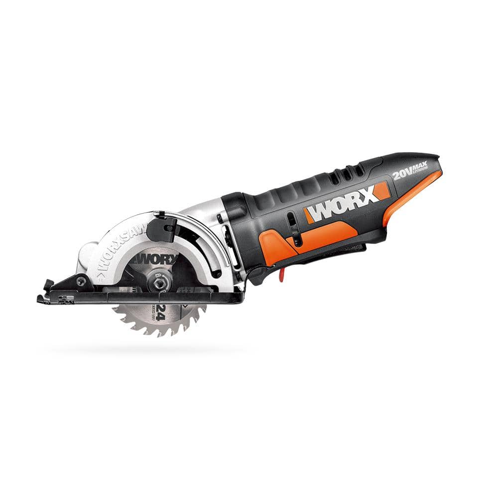 Worx POWER SHARE 20-Volt Worxsaw 3-3/8 in. Compact Circular Saw (Tool Only)  WX523L.9 - The Home Depot