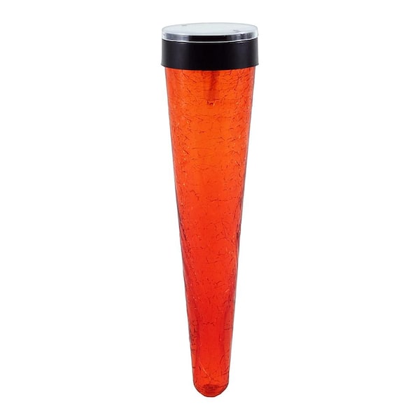 ACHLA DESIGNS 31.5 in. Tall Red Solar Sparkle Cones with Stake (Pack of 3)