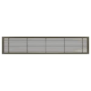 AG20 Series 4 in. x 30 in. Solid Aluminum Fixed Bar Supply/Return Air Vent Grille, Antique Bronze