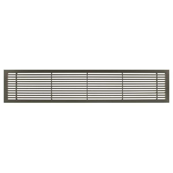 Architectural Grille AG20 Series 6 in. x 24 in. Solid Aluminum Fixed Bar Supply/Return Air Vent Grille, Antique Bronze