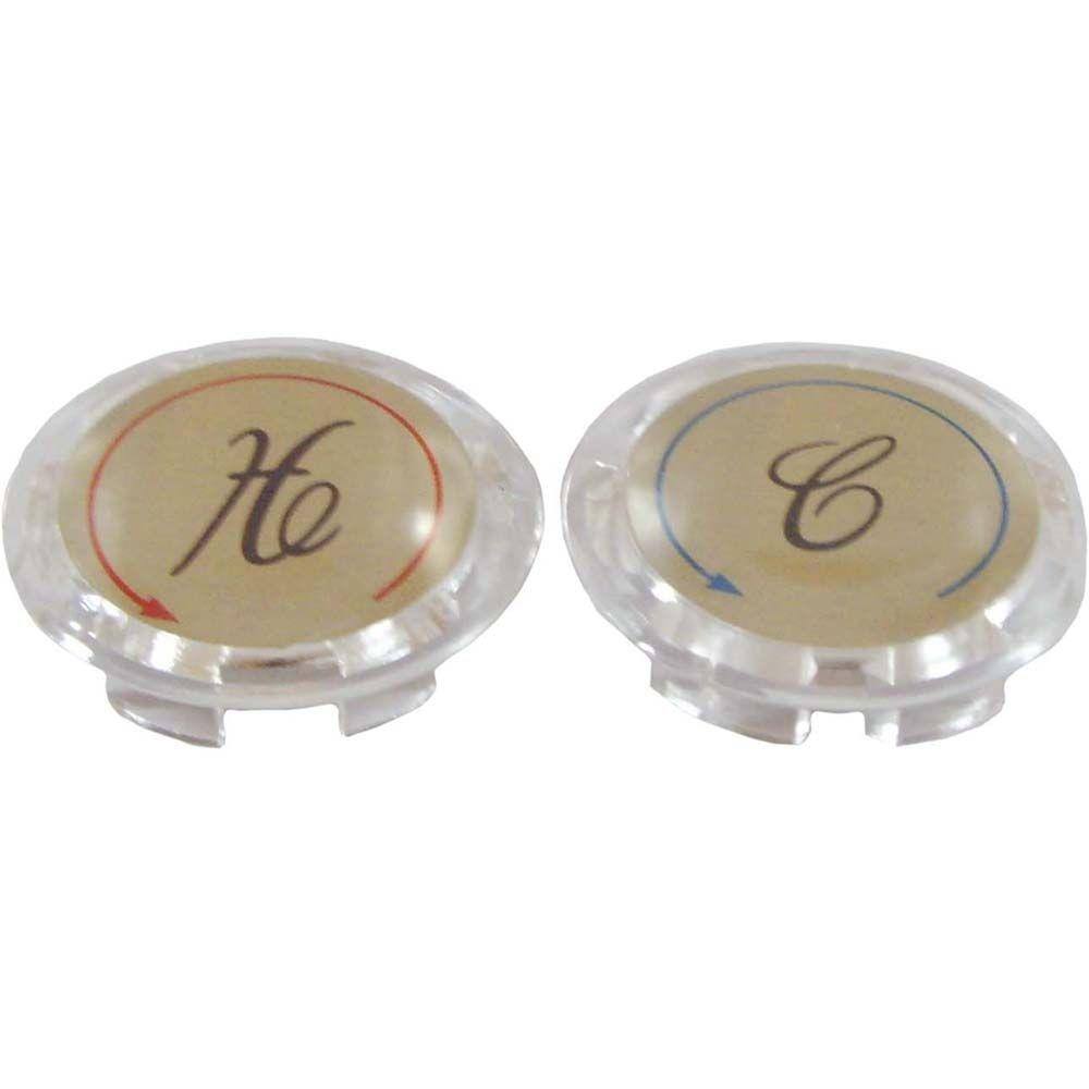 PartsmasterPro Index Button Pair for Delta Faucet Handles in Clear