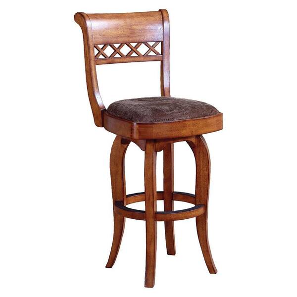 Grand Waters Hamilton 30 in. H Nutmeg Brown Cherry Bar Stool-DISCONTINUED