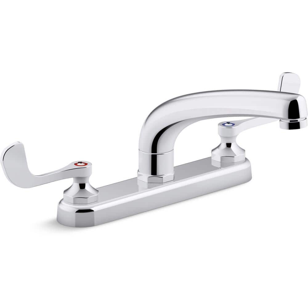 Triton Bowe Double Handle 8 in. Widespread Standard Kitchen Faucet with Aerated Flow in Polished Chrome price history on PriceWatchPro