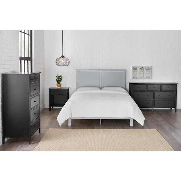 StyleWell Granbury Stone Gray Wood Twin Panel Headboard (39.65 in