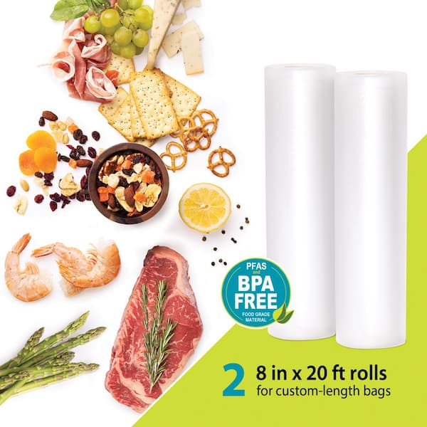 Vacuum Food Storage Zipper Bags Reusable BPA-Free Sous Vide Bags with  Vacuum Hand Pump Fruit Meat Nut Vacuum Sealer Saver Bag