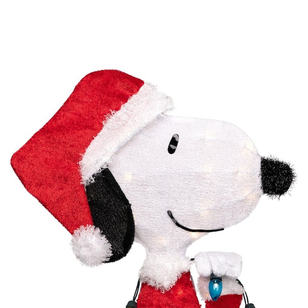 Northlight 24in. Lighted Santa Snoopy with String Lights Outdoor