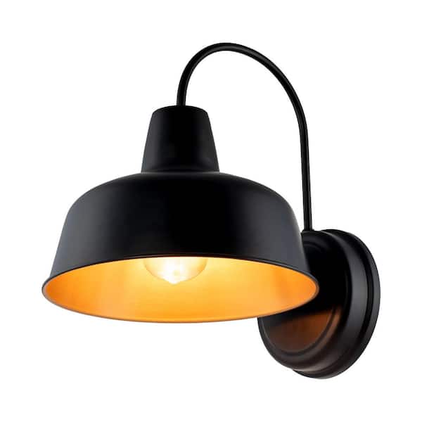 1- Light Dark Bronze Outdoor Wall Lantern Sconce