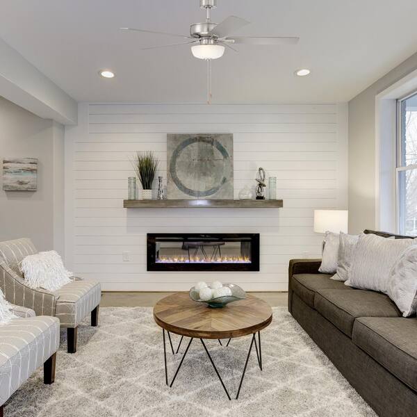 Designers Fountain - Gallant 52 in. Indoor/Covered Outdoor Brushed Nickel Standard Mount Ceiling Fan with Light Kit and Pull Chain Control