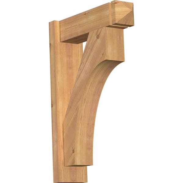 Ekena Millwork 6 in. x 26 in. x 18 in. Western Red Cedar Westlake Arts and Crafts Smooth Outlooker