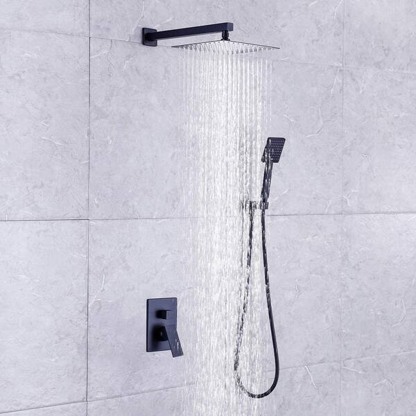 16 GAUGE SINKS Roxy 13.59 in. W 3 Jet Shower Tower in Black 16GS