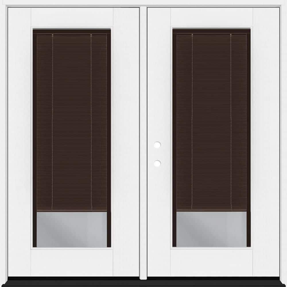 "Legacy 72 in. x 80 in. Full Lite Clear Glass Mocha Miniblind Unfinsihed RHIS Fiberglass Retro Patio Door w/4""Jamb" price history on PriceWatchPro