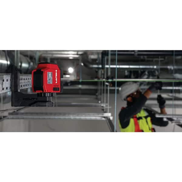 131 ft. PM-2 LG Green Self-Leveling Line Laser Level with (2) AA Batteries