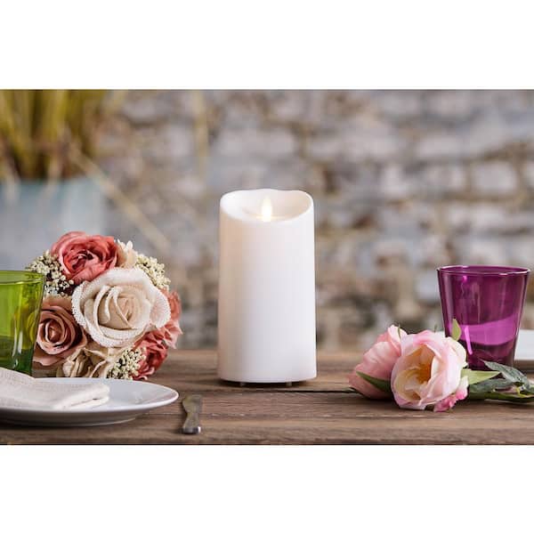 WHITE WAX RED BERRY LUMINARA INDOOR PILLAR CANDLES W/REMOTE: Country  Sampler - Spring Green, WI