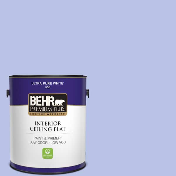 1 gal. #P540-3 Canterbury Bells Ceiling Flat Interior Paint