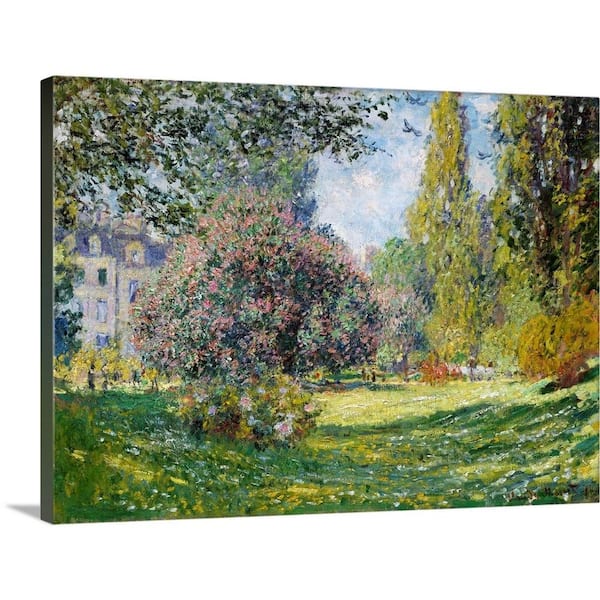 GreatBigCanvas "Landscape: The Parc Monceau" by Claude Monet Canvas Wall Art