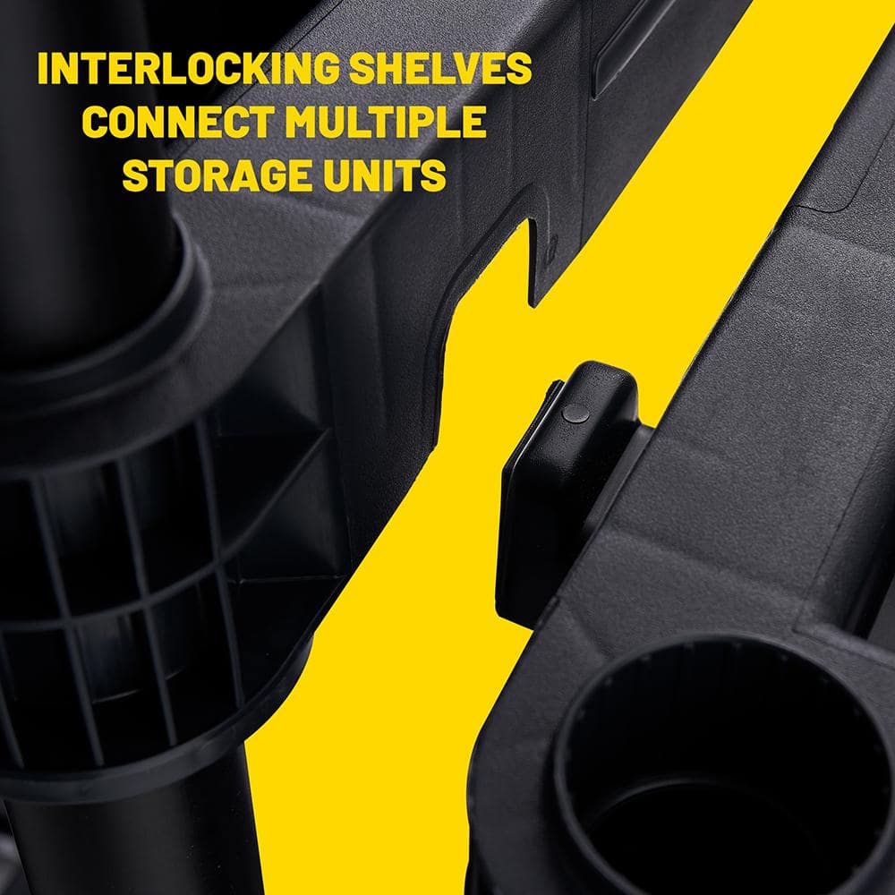 Plano 4-Tier Black Heavy-Duty Plastic Storage Shelves