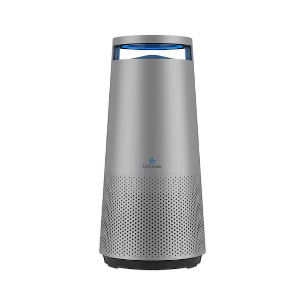 DH Lifelabs Sciaire Mini Plus HEPA 231 sq. ft. HEPA-True Tower Air Purifier in Grey with PlasmaShield Technology WiFi-Enabled