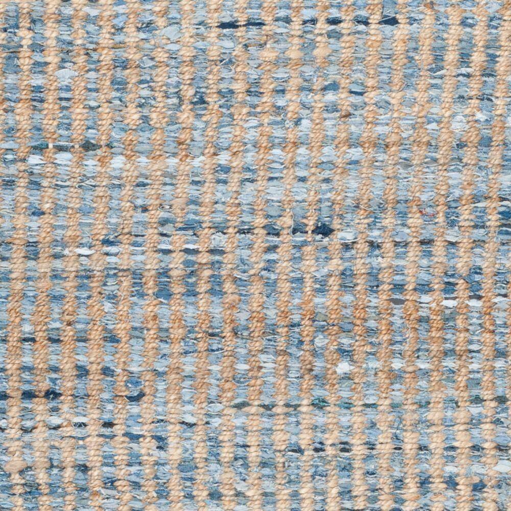 Coastal Charm Blue and Natural Handwoven Jute Area Rug - 5' x 8'