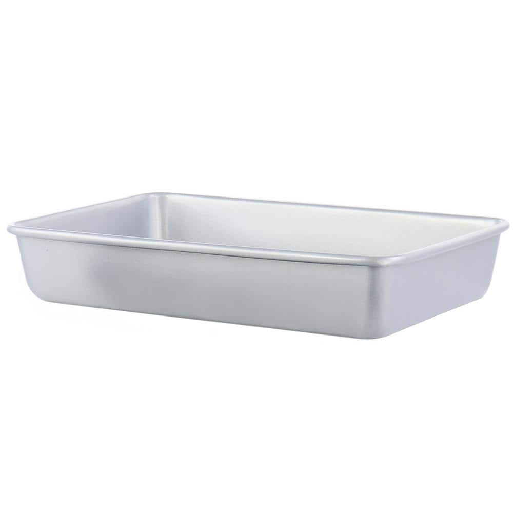 Bake Away 13 in. Rectangular Carbon Steel Baking Pan in Silver