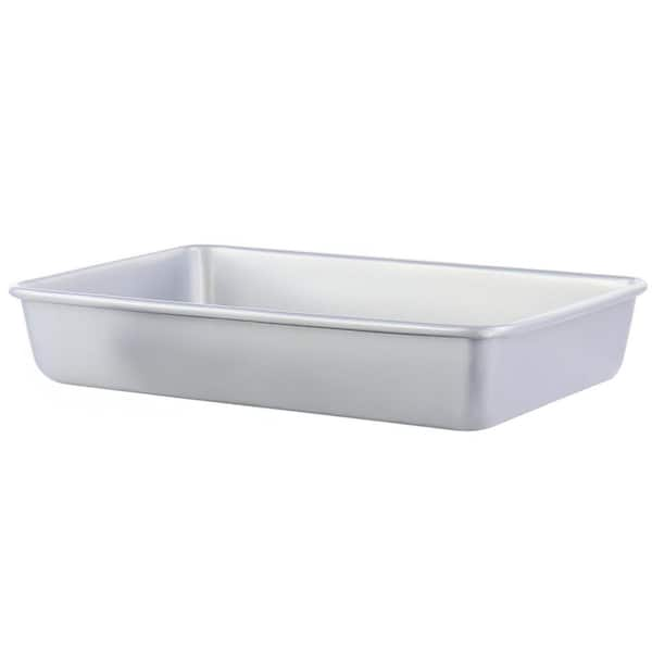 MARTHA STEWART EVERYDAY Bake away 13 in. Rectangular Carbon Steel Baking Pan in Silver