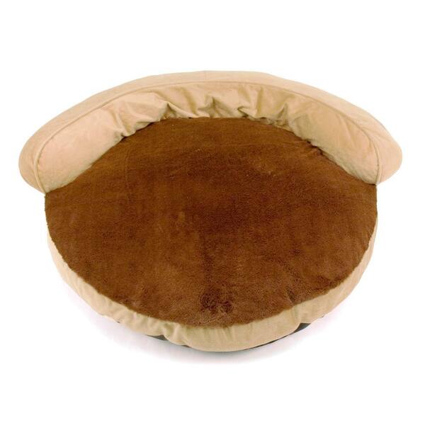 Brinkmann Pet Products 34 in. Tan Gusseted Bolster Pet Bed