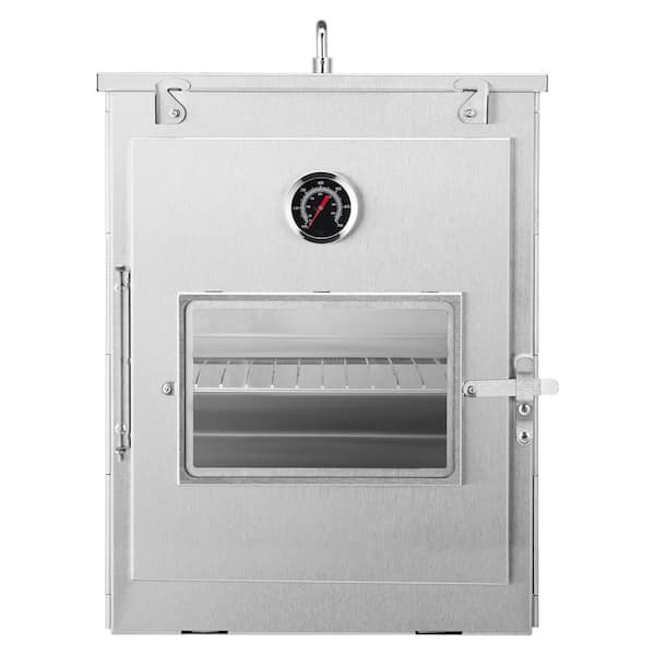 Foldable Camping Oven, Stainless Steel Portable Camping Stove, Toaster Ovens with 3 Tier Grill, Handle and Thermometer