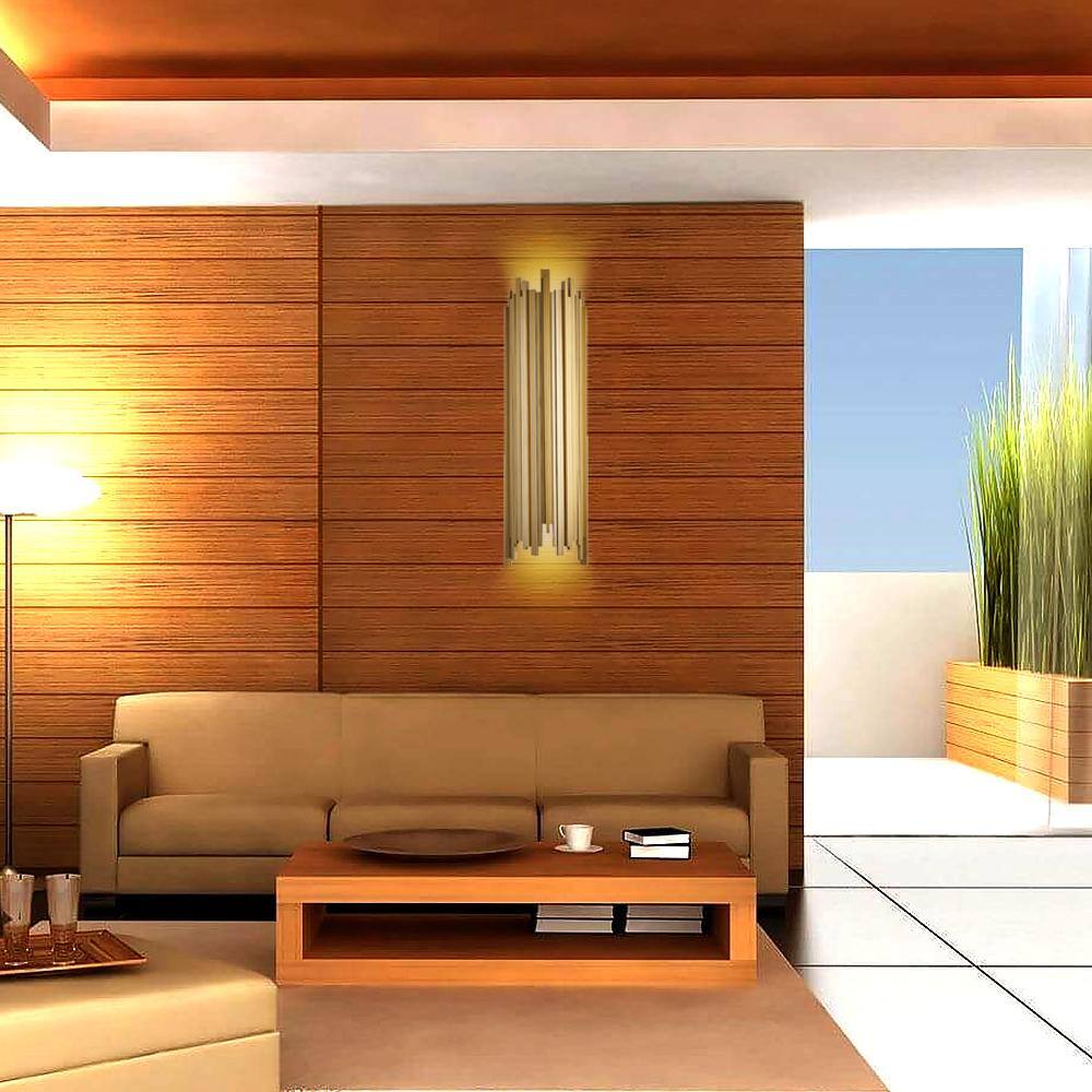 Elegant Gold Stainless Steel Dimmable Wall Sconce