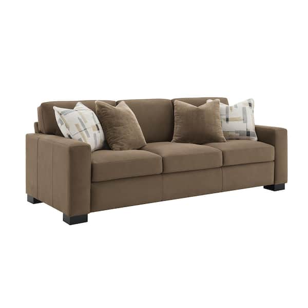 Acme Furniture Darya 39 in. Square Arm Suede Rectangle Sofa in