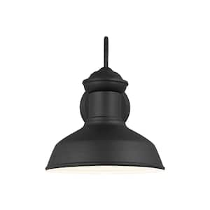 Fredricksburg 1-Light Black Outdoor Small Wall Lantern Sconce