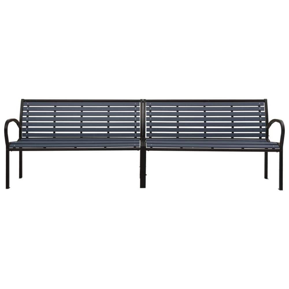 98.8 in. Steel and WPC Twin Patio Outdoor Metal Bench in Black price history on PriceWatchPro