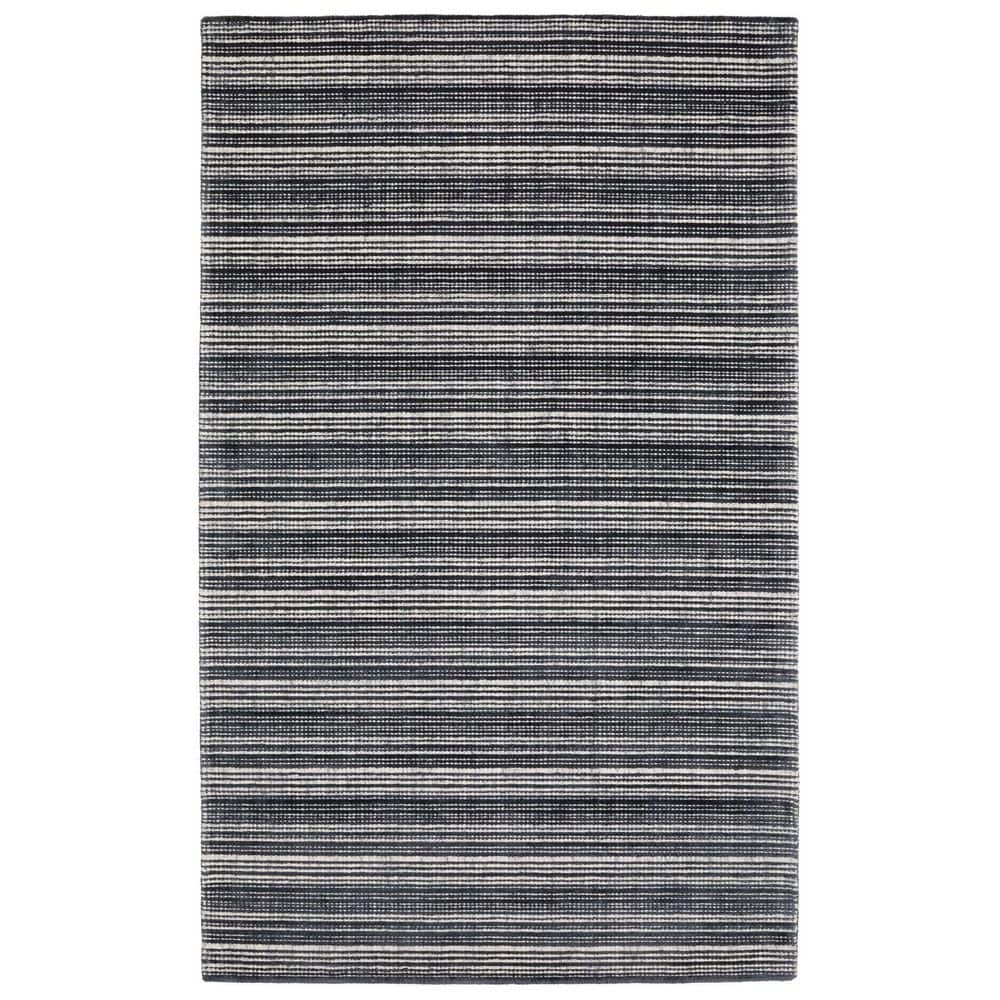5' X 8' Black And Ivory Striped Hand Tufted Area Rug price history on PriceWatchPro