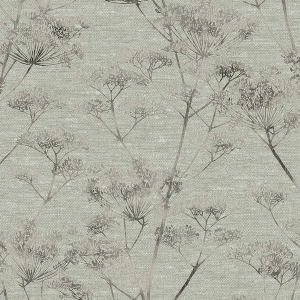 Boutique Serene Seedhead Sage Vinyl Removable Wallpaper