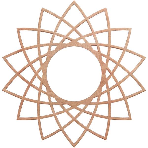 Ekena Millwork 0.25 in. x 6.875 in. x 18 in. Wood Medallion Moulding