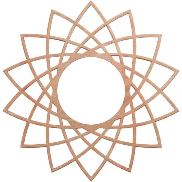 Ekena Millwork 0.375 in. x 6.875 in. x 18 in. Wood Medallion Moulding