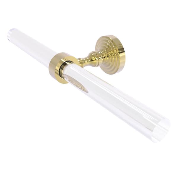 Allied Brass Pacific Grove Collection 13 in. Wall Mounted 2-Arm Guest Towel Holder in Unlacquered Brass