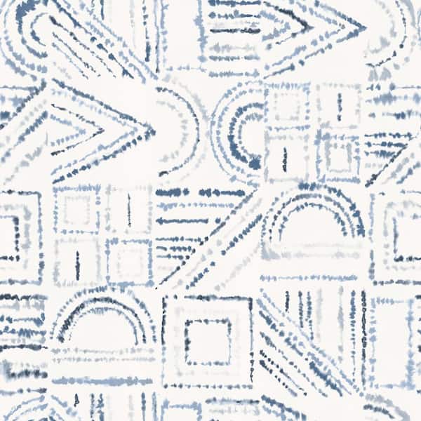 RoomMates Brisbane Blue Vinyl Peel and Stick Wallpaper